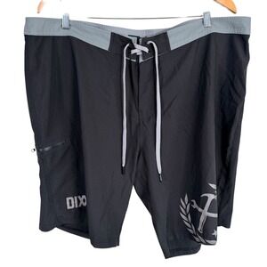 Dixxon Live Fast Board Shorts Mens 42 Black Graphic Swim Trunks